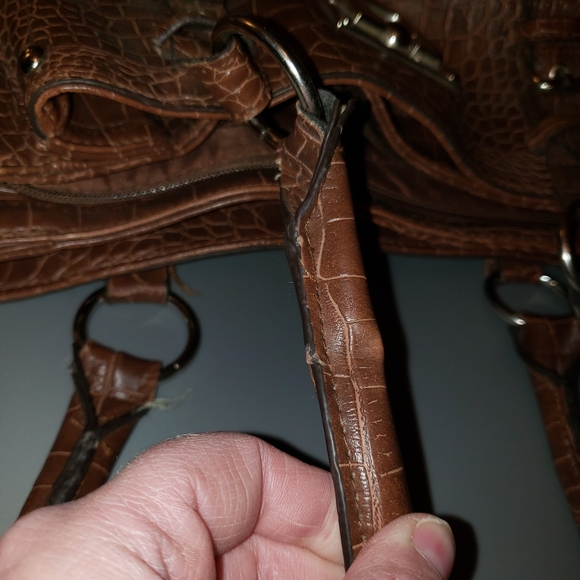 XL Faux Leather Crocodile/Snakskin Brown purse by Bueno - Picture 5 of 16